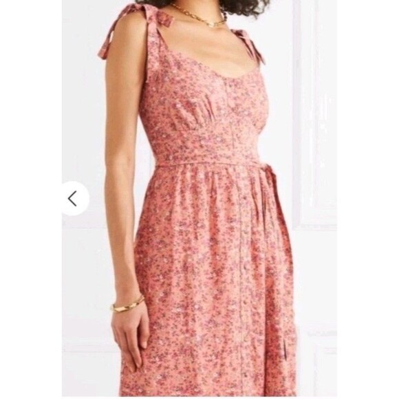 J. CREW Peasant Cottagecore Floral Sleeveless Maxi  Sundress Vacation  Sz 12 - Picture 1 of 7